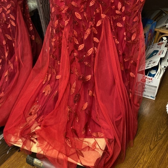 🌷EVER Pretty🌷Sheer Floral Sequin Mermaid Fishtail Style Dress - Picture 5 of 15